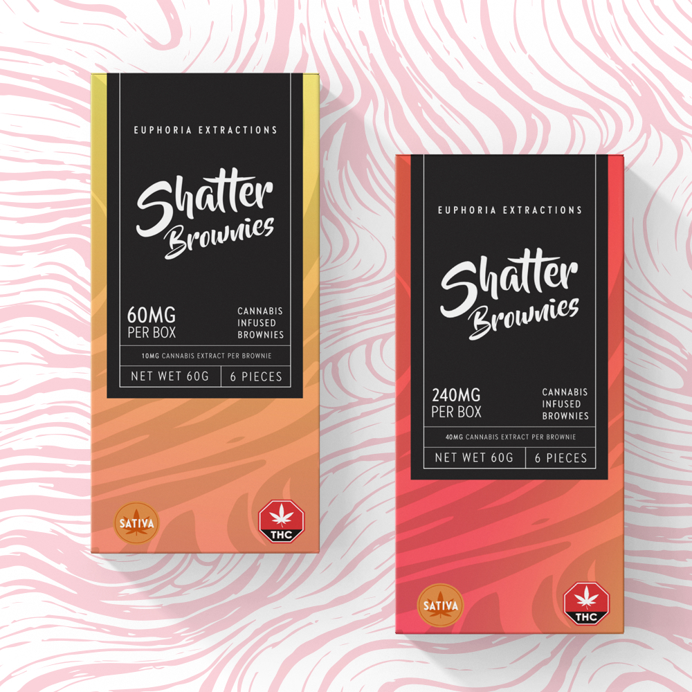 Euphoria Extractions Shatter Brownies - Sativa